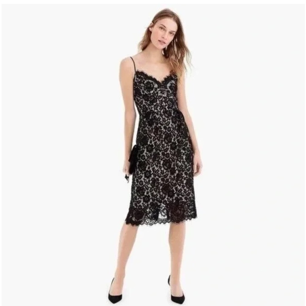 J. Crew Spaghetti-strap dress in lace - Size 0 NEVER WORN